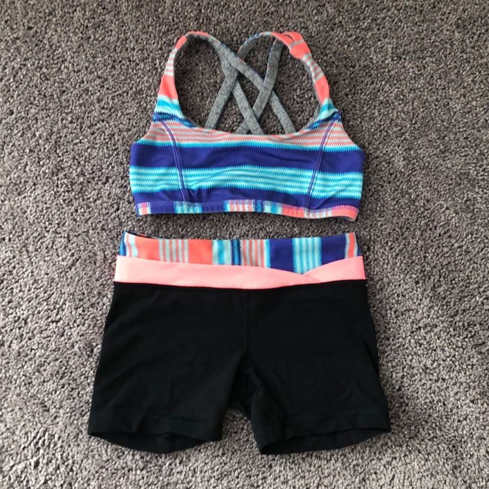 Ivivva sports bra and shorts
